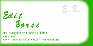 edit borsi business card